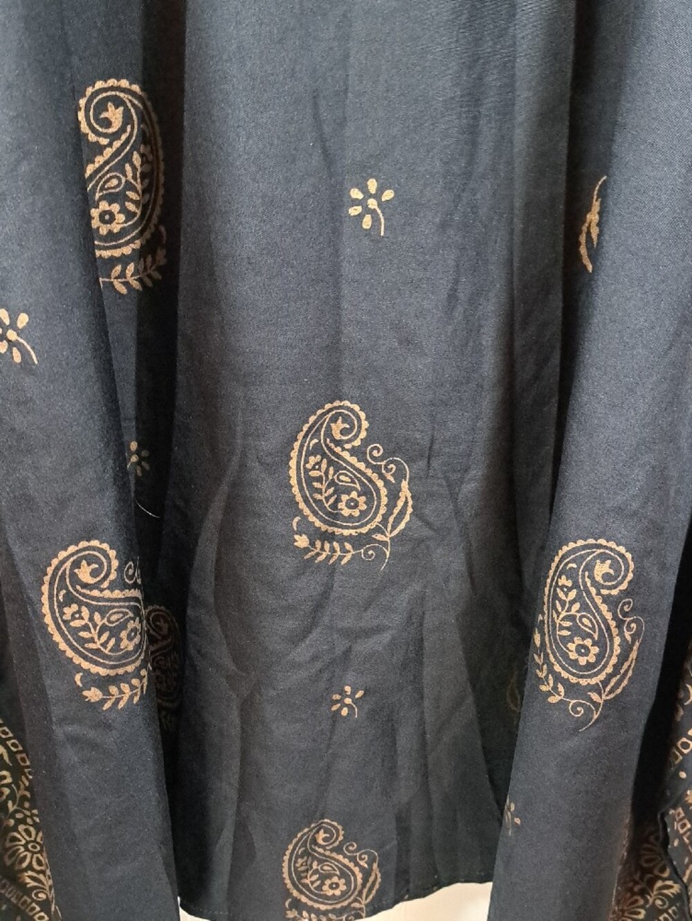 Step n' Style Black Kaftan with Gold Paisley Print - Picture 9 of 9